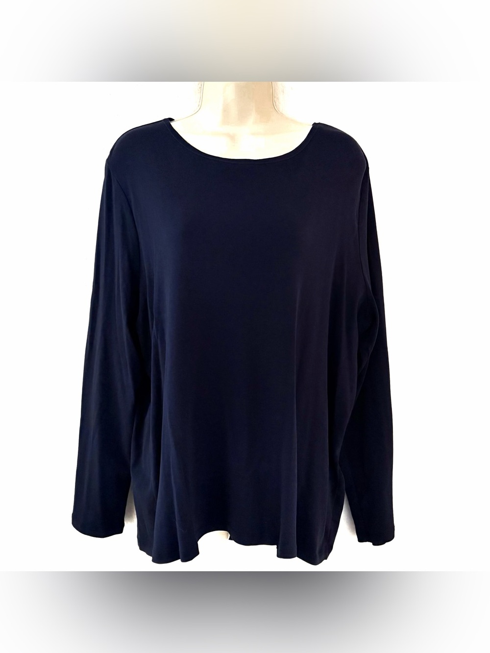 Talbots Navy Classic Women's Long-Sleeve Knit Top